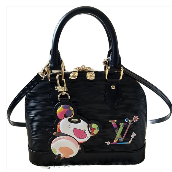 2025 LV x TM Louis Vuitton x Takashi Murakami Alma BB Epi Panda Bag Dubai Mall - Picture 3 of 7